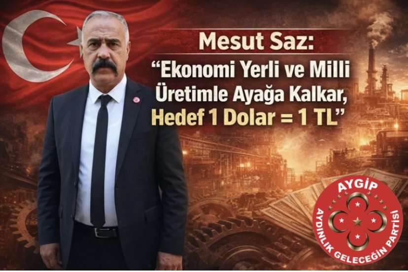 Mesut Saz: “Ekonomi Yerli ve Milli Üretimle Ayağa Kalkar, Hedef 1 Dolar = 1 TL”