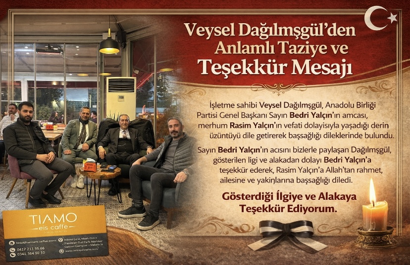 Veysel Dağılmışgül’den Anlamlı Taziye ve Teşekkür Mesajı