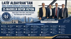 Latif Albayrak’tan Bursa Erzurum Dernekleri Federasyonu İçin 25 Maddelik Büyük Vizyon