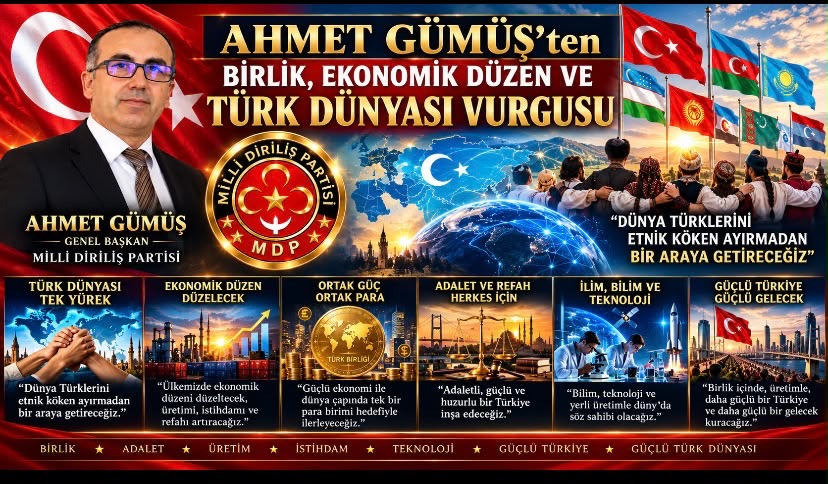 Ahmet Gümüş’ten Birlik, Ekonomik Düzen ve Türk Dünyası Vurgusu