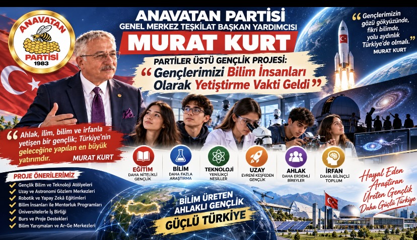 Murat Kurt’tan Partiler Üstü Gençlik Projesi: “Gençlerimizi Bilim İnsanları Olarak Yetiştirme Vakti Geldi”